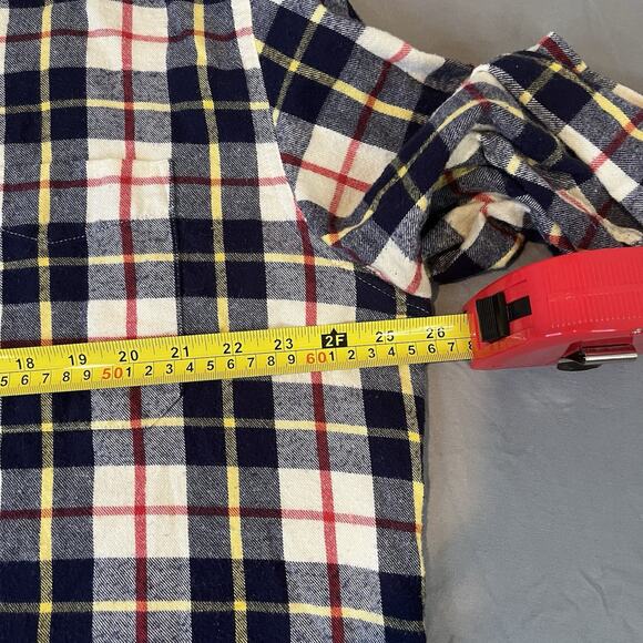 LL Bean Men's Large Shirt 100% Cotton Plaid Thick Flannel Multicolor Button - Picture 5 of 6